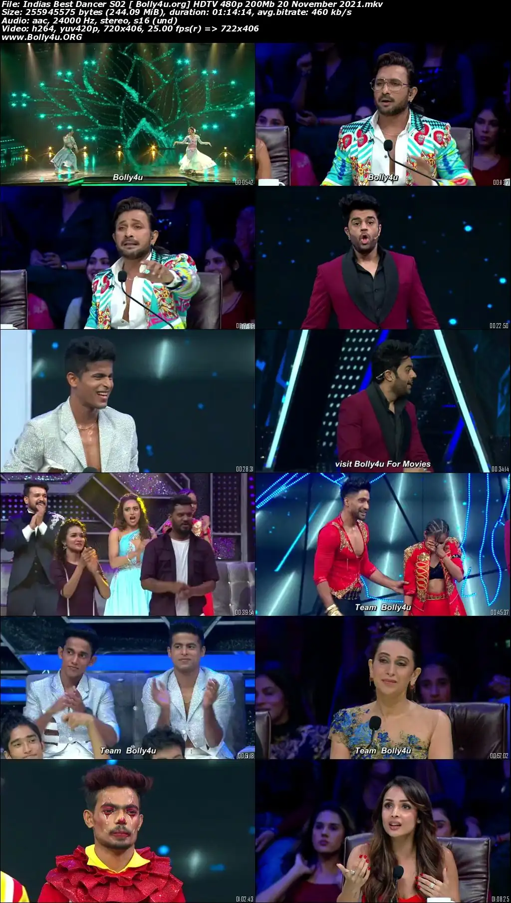 Indias Best Dancer S02 HDTV 480p 200Mb 20 November 2021 Download