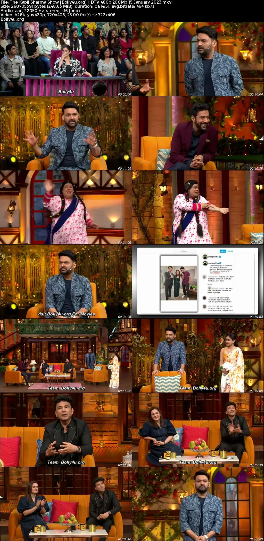 The Kapil Sharma Show HDTV 480p 200Mb 15 January 2023 Download