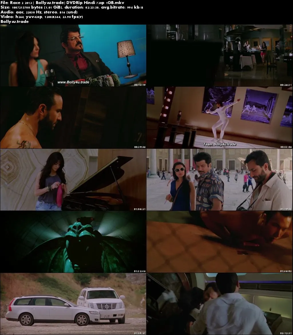Race 2 2013 DVDRip 1Gb Full Hindi Movie Download 720p