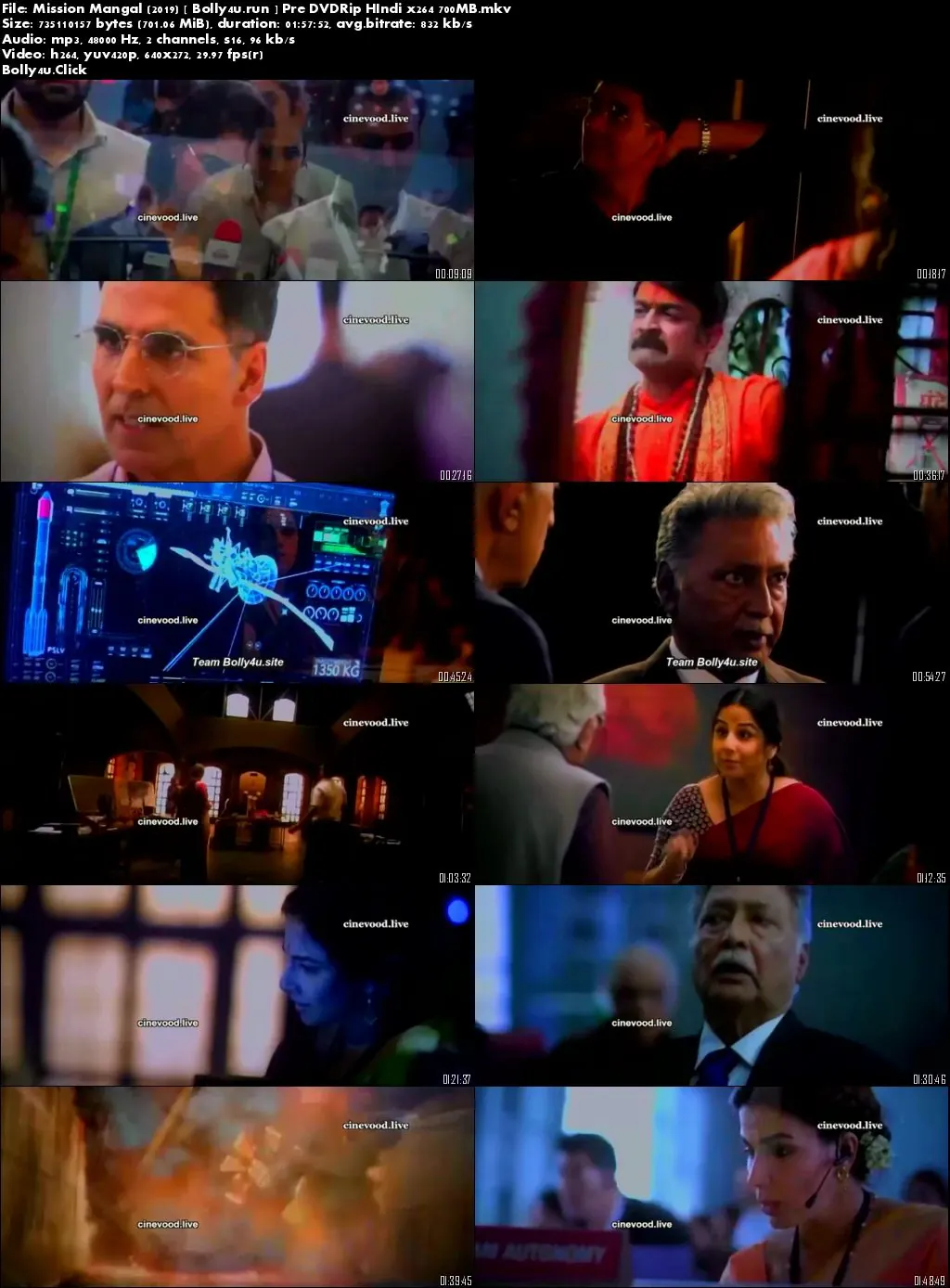 Mission Mangal 2019 Pre DVDRip 700Mb Full Hindi Movie Download x264