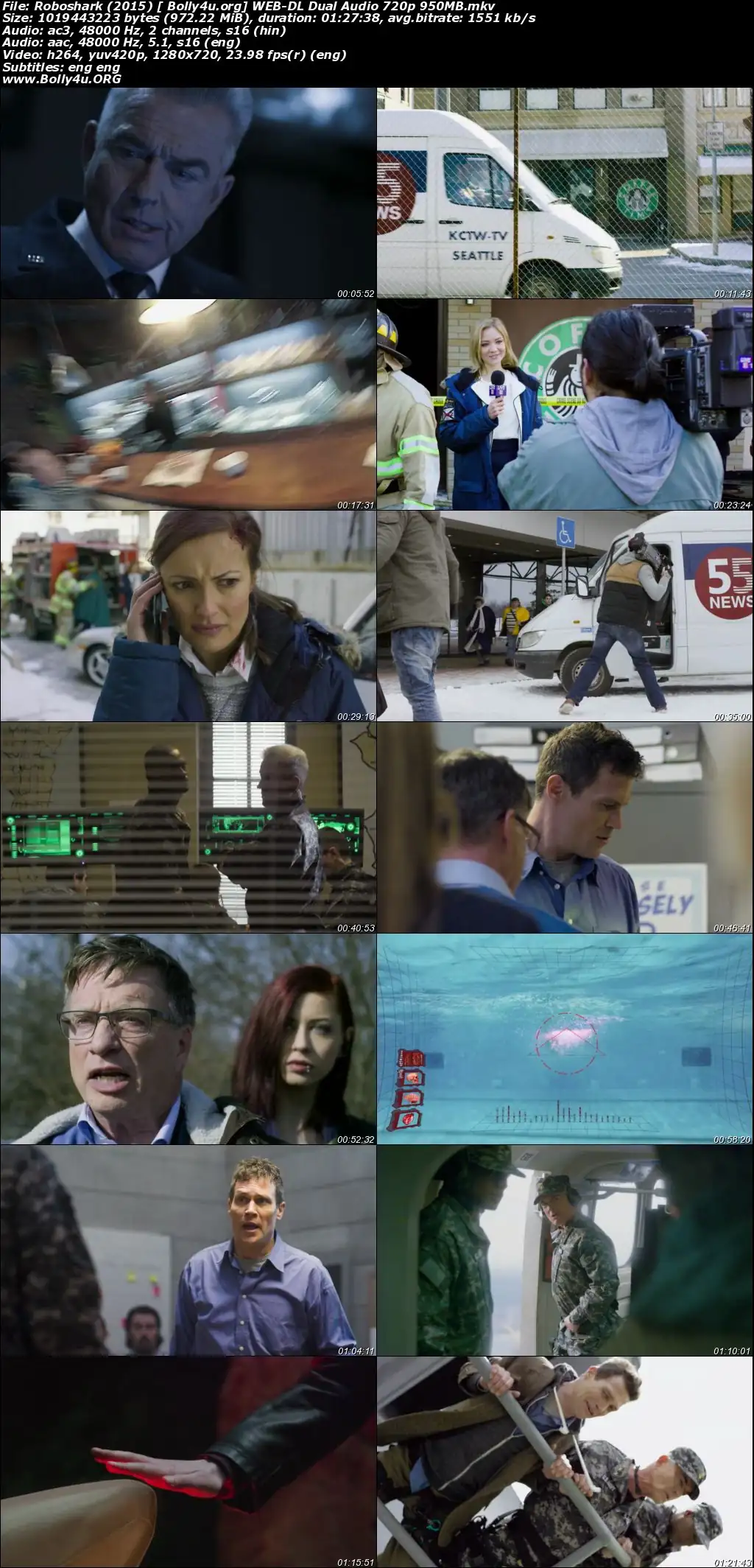 Roboshark 2015 WEB-DL 300MB Hindi Dual Audio 480p Download