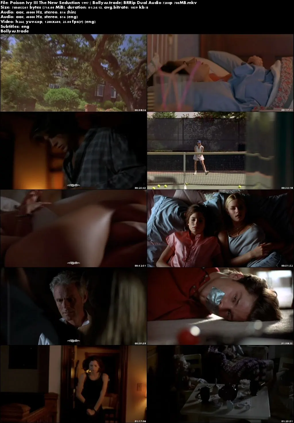 Poison Ivy III The New Seduction 1997 BRRip 300Mb Hindi Dual Audio 480p Download