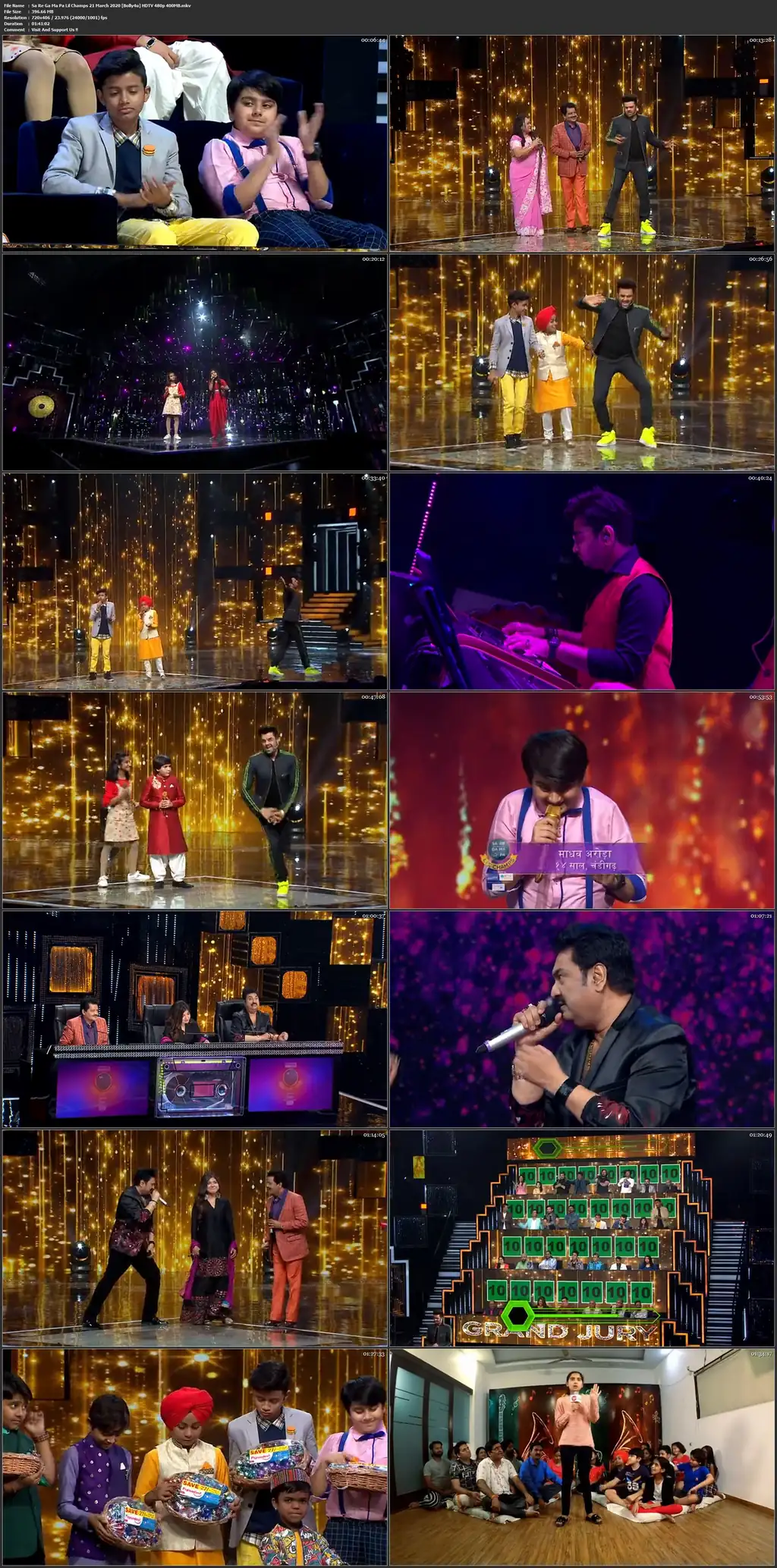Sa Re Ga Ma Pa Lil Champs HDTV 480p 400Mb 21 March 2020 Sa Re Ga Ma Pa Lil Champs HDTV 480p 400Mb 21 March 2020 still 1 Bolly4u Official