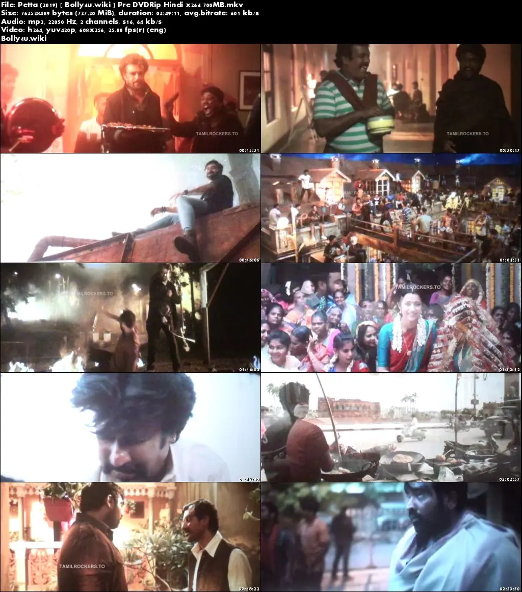 Petta 2019 Pre DVDRip 450Mb Full Hindi Movie Download 480p