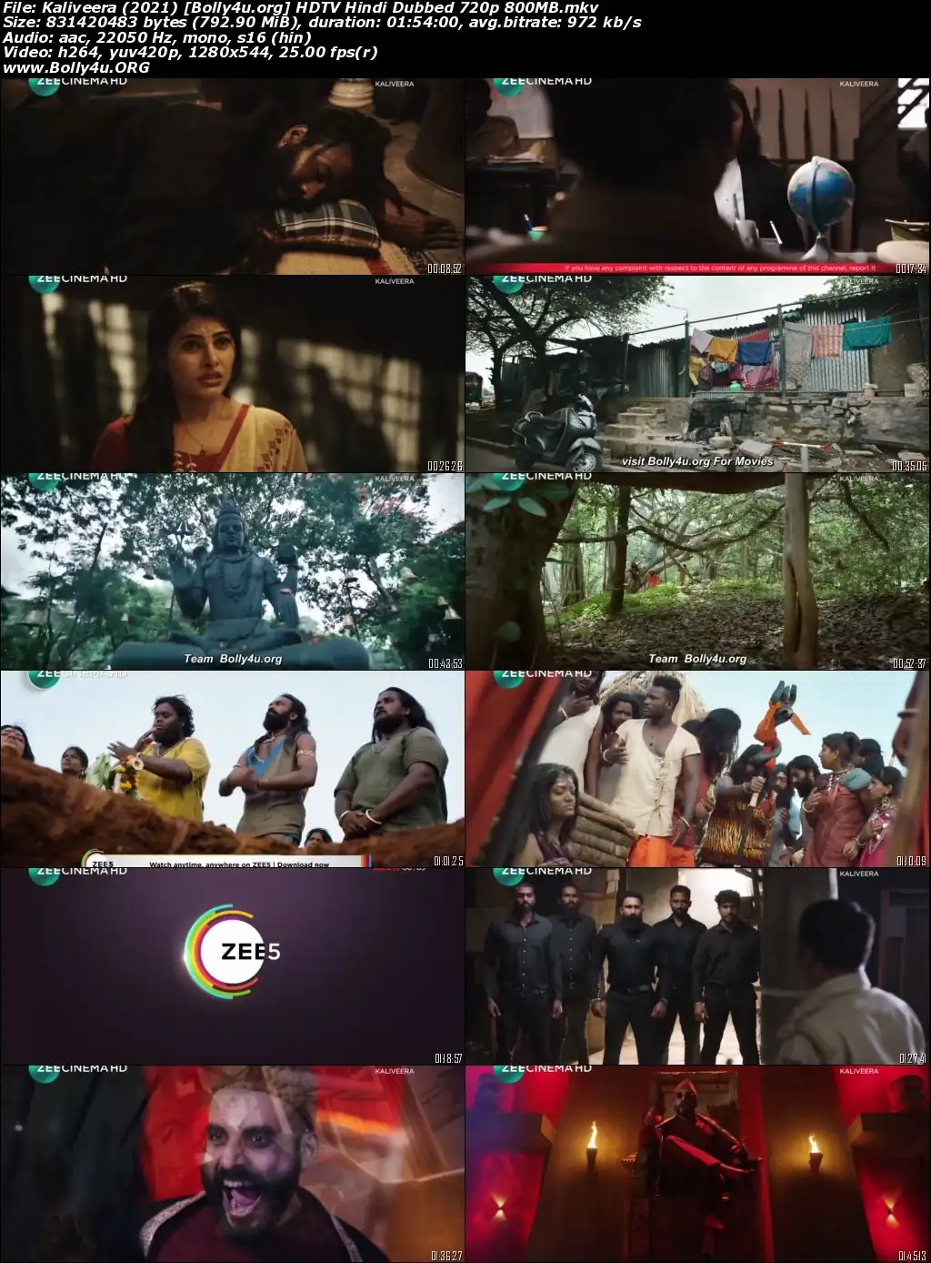 Kaliveera 2021 HDTV Hindi Dubbed 720p 480p Download