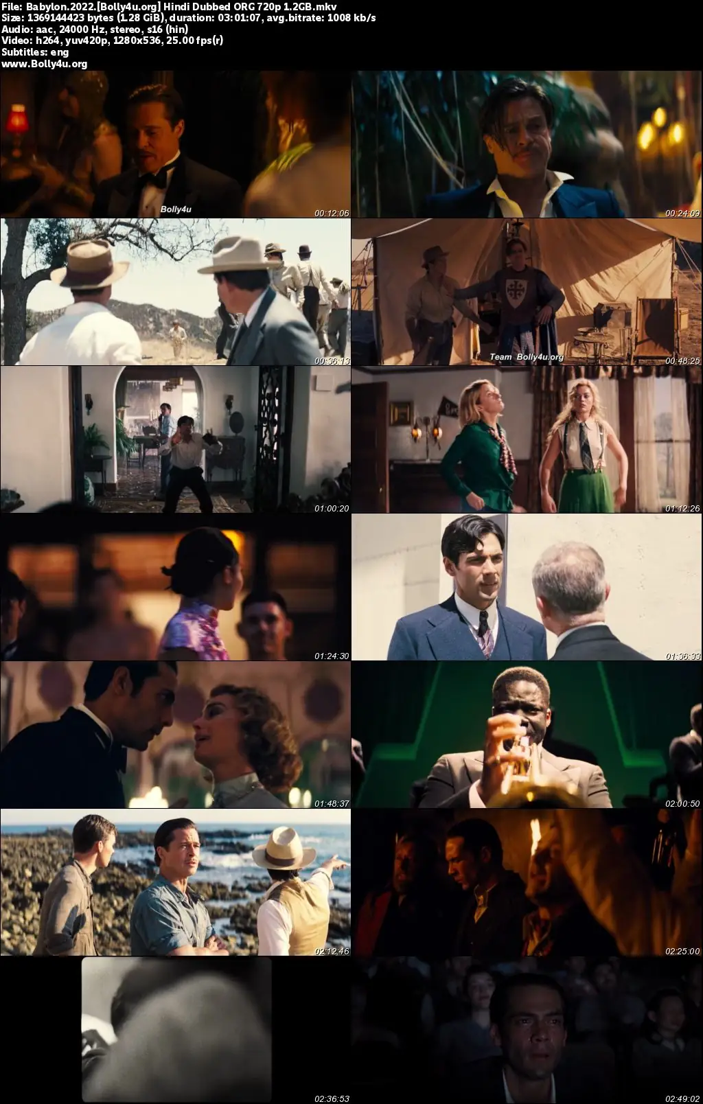 Babylon 2022 WEB-DL Hindi Dubbed ORG Full Movie Download 1080p  720p  480p