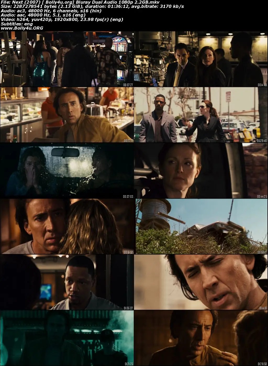 Next 2007 BluRay Hindi Dual Audio ORG Full Movie Download