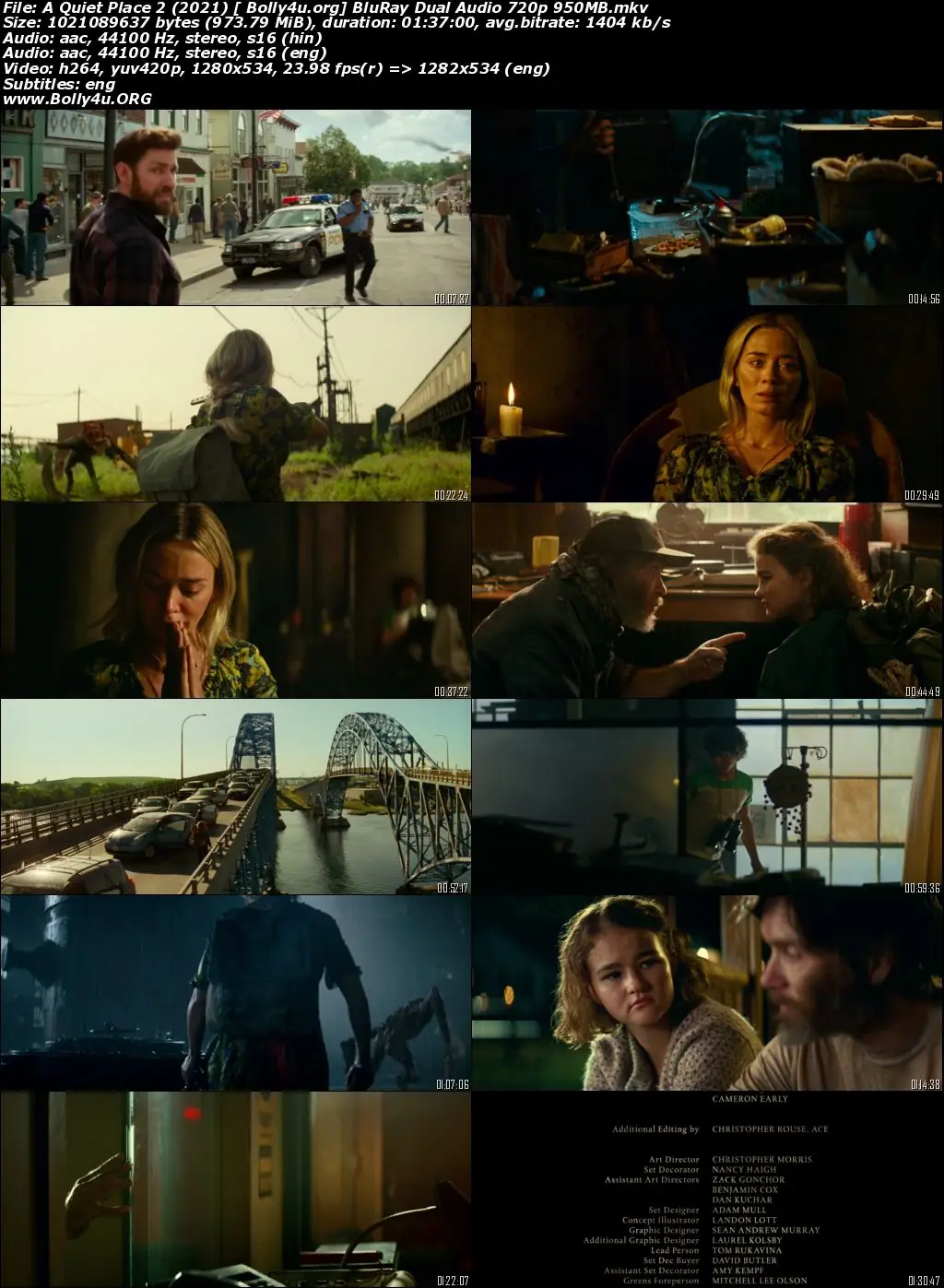 A Quiet Place 2 2021 BluRay 300MB Hindi Dual Audio ORG 480p Download