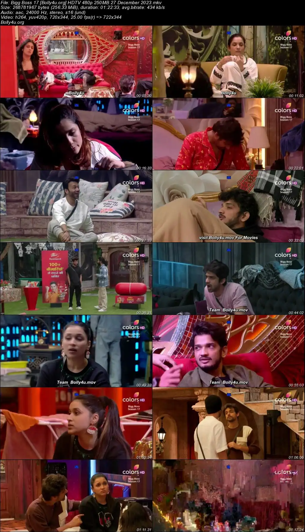 Bigg Boss 17 HDTV 480p 250MB 27 December 2023 Download