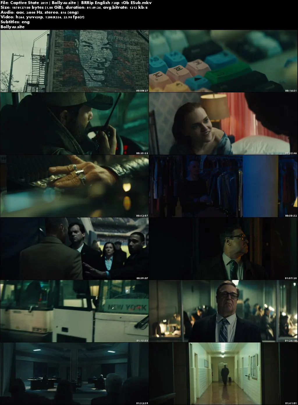 Captive State 2019 BRRip 1GB English 720p ESub Download