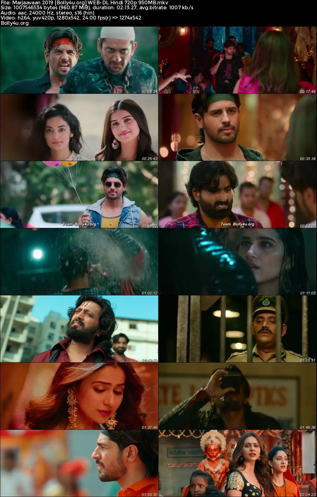 Marjaavaan 2019 WEB-DL Hindi Full Movie Download 1080p  720p  480p