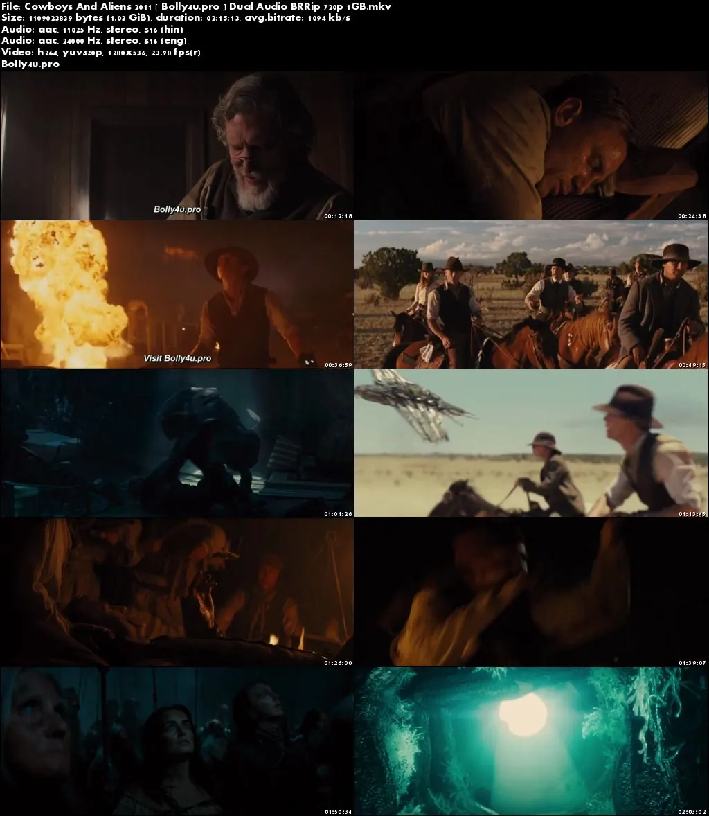Cowboys And Aliens 2011 BluRay 1Gb Extended Hindi Dual Audio 720p Download