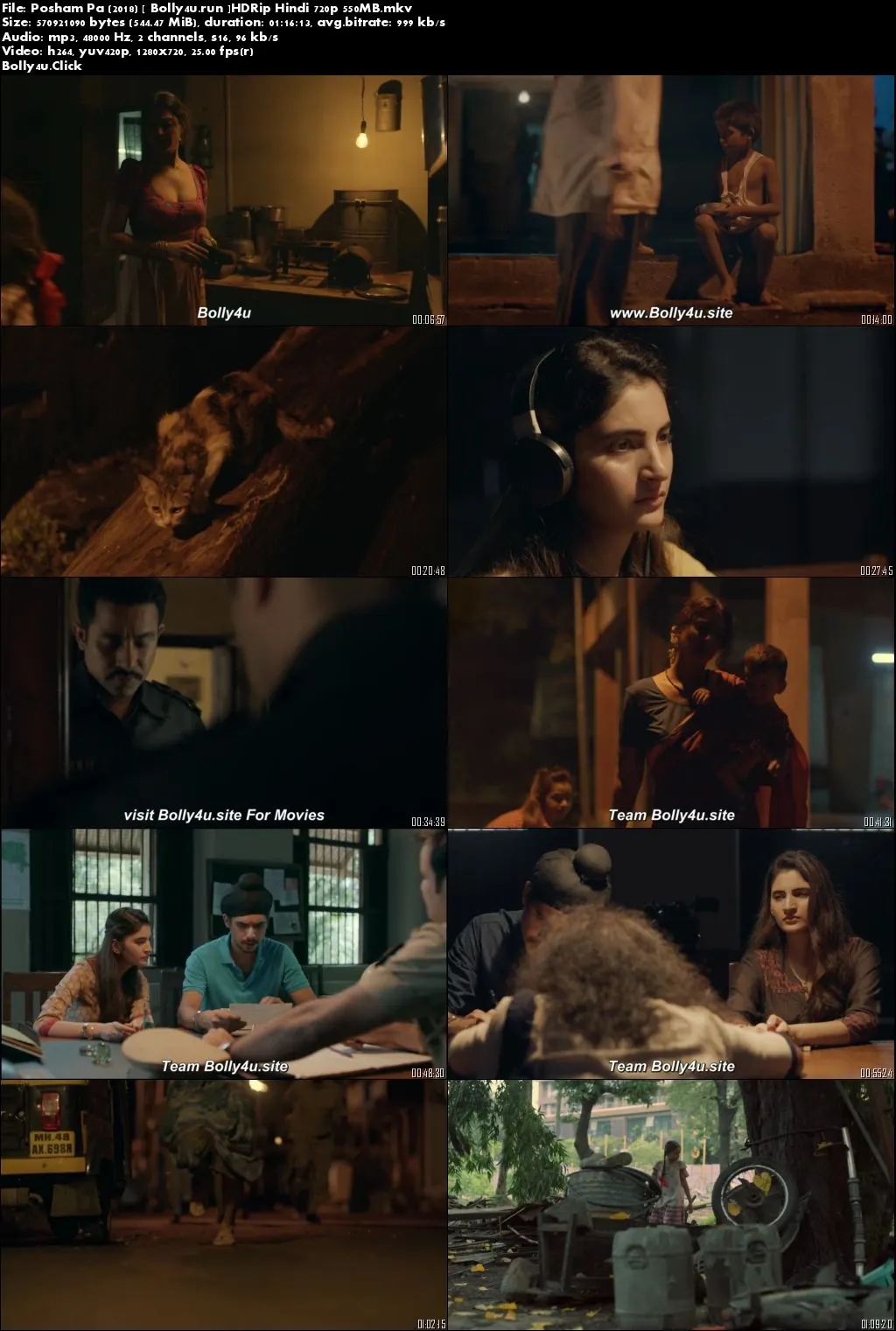 Posham Pa 2018 HDRip 250Mb Full Hindi Movie Download 480p