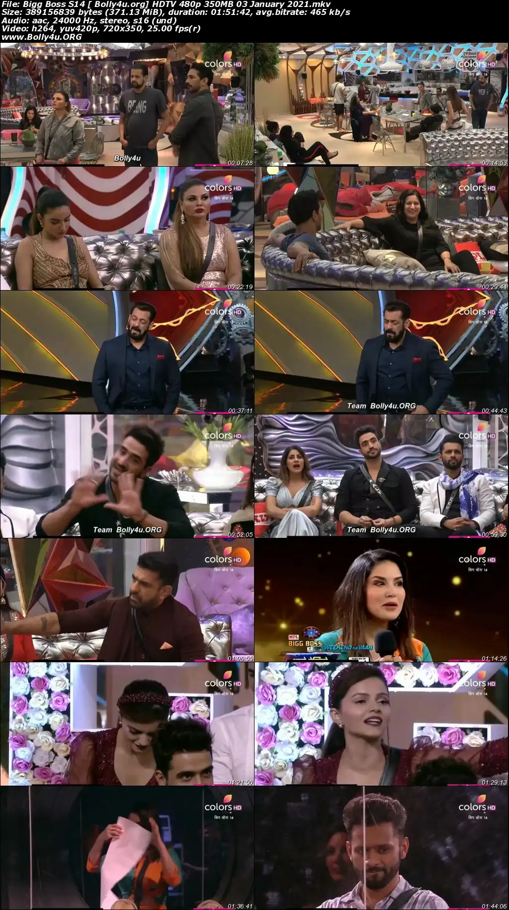 Bigg Boss S14 HDTV 480p 350MB 03 January 2021 Download Bigg Boss S14 HDTV 480p 350MB 03 January 2021 Download