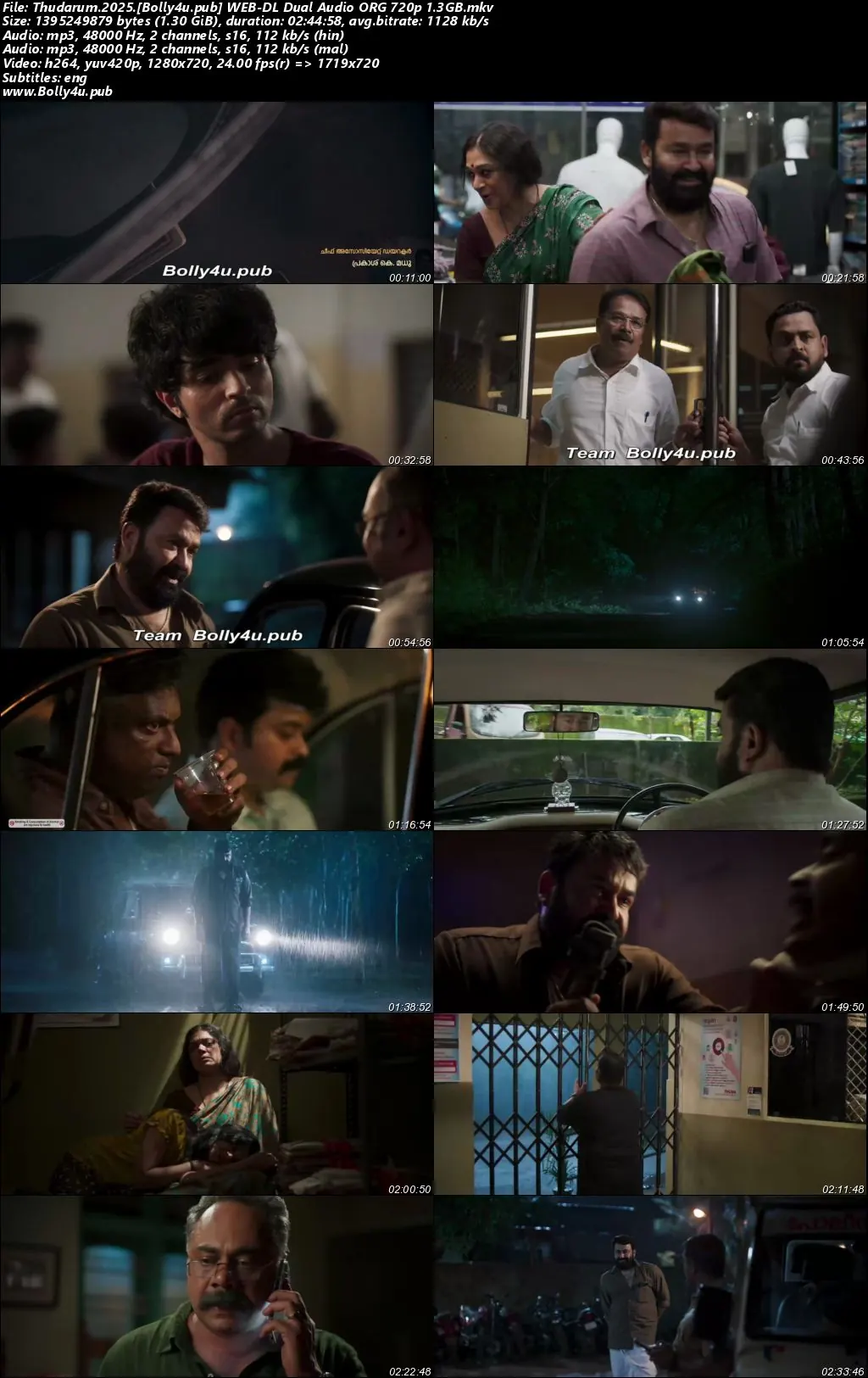 Thudarum 2025 WEB-DL UNCUT Hindi Dual Audio ORG Full Movie Download 1080p  720p  480p
