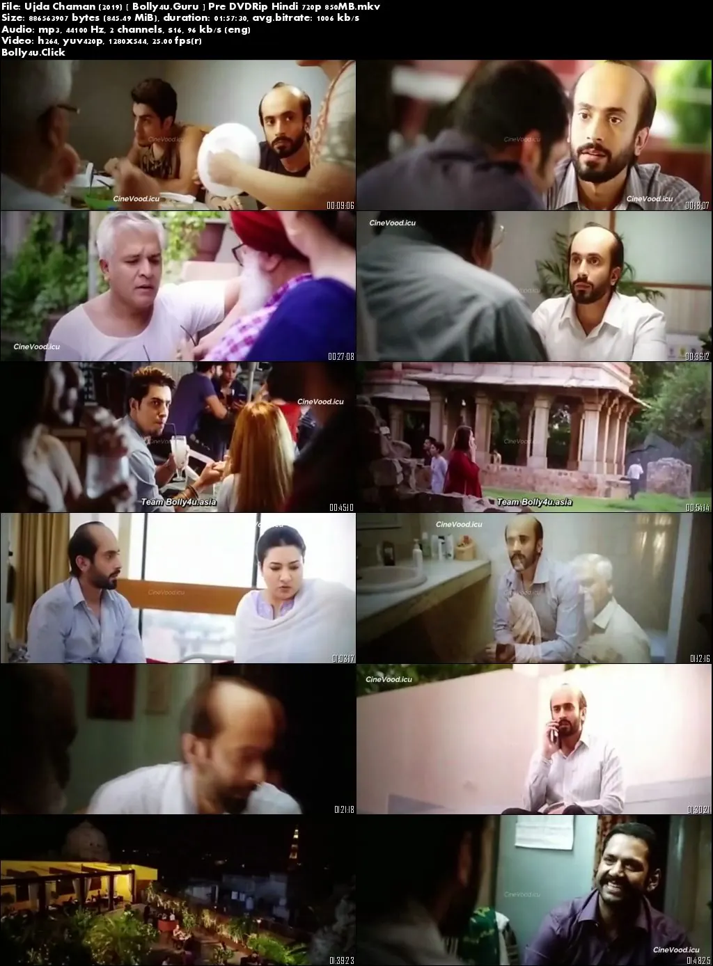 Ujda Chaman 2019 Pre DVDRip 300Mb Full Hindi Movie Download 480p