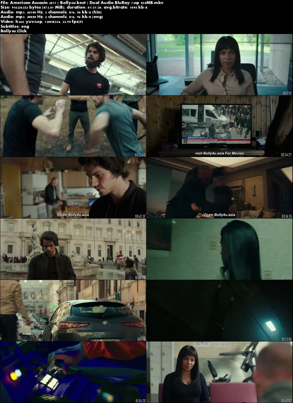 American Assassin 2017 BluRay 300MB Hindi Dual Audio 480p Download