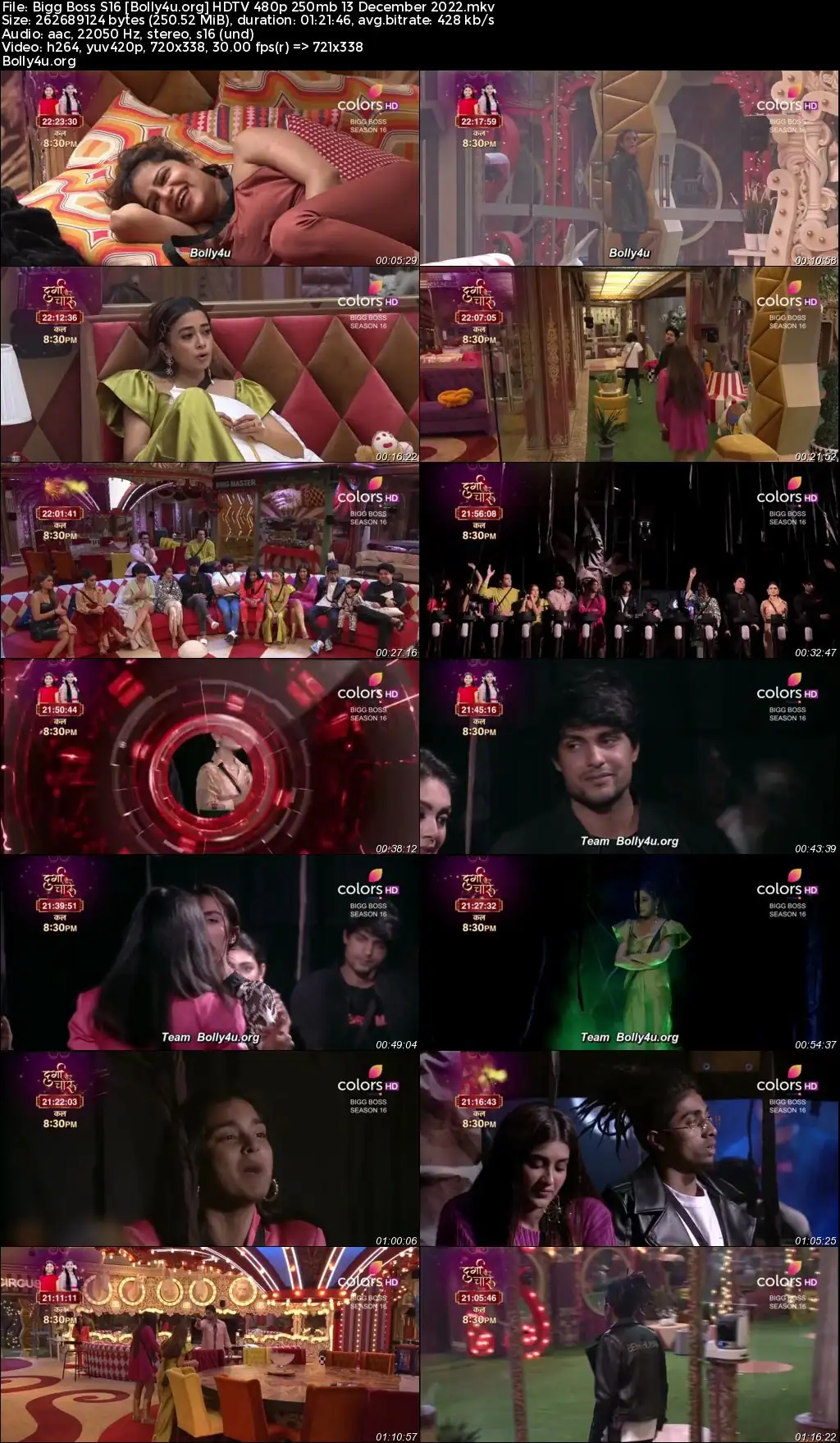 Bigg Boss S16 HDTV 480p 250mb 13 December 2022 Download