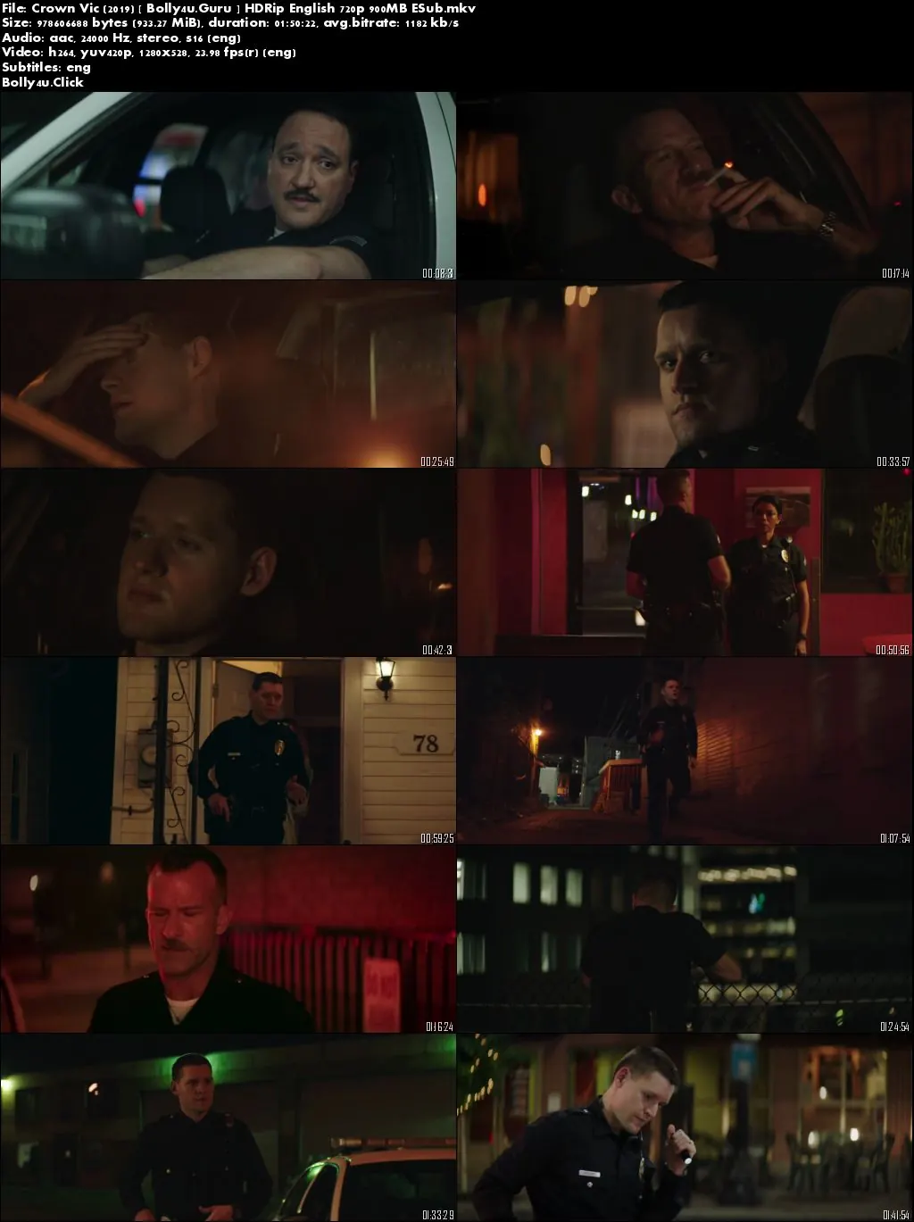 Crown Vic 2019 HDRip 900MB English 720p ESub Download