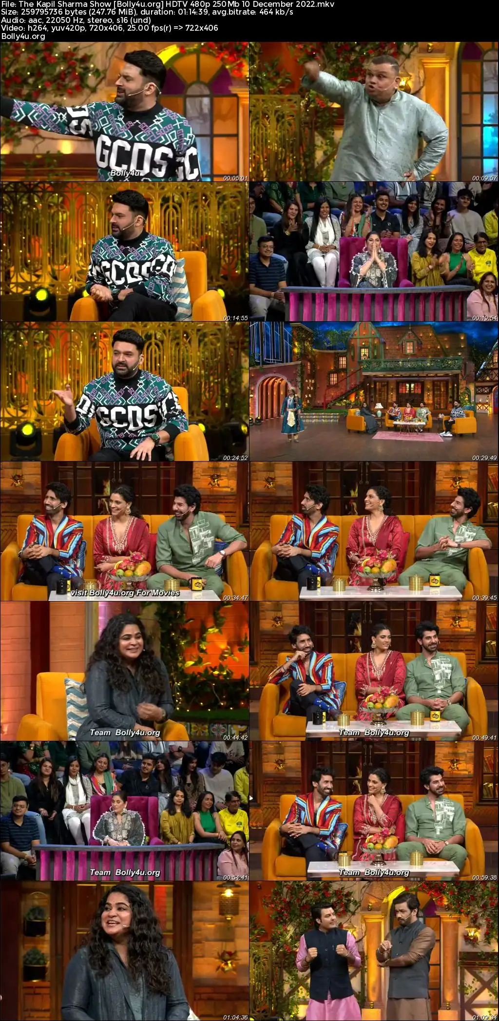 The Kapil Sharma Show HDTV 480p 250Mb 10 December 2022 Download