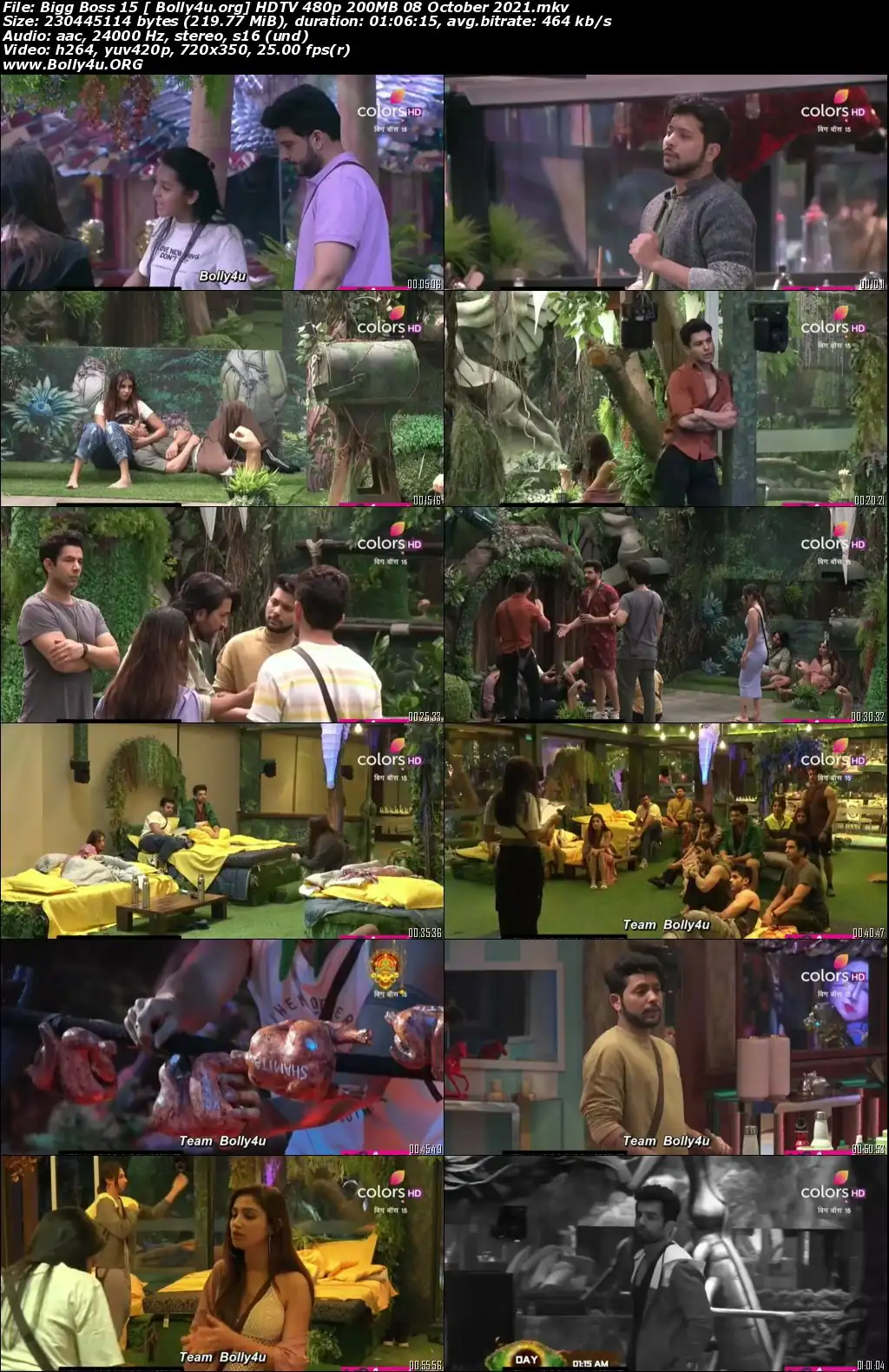 Bigg Boss S15 HDTV 480p 200MB 08 October 2021 Download