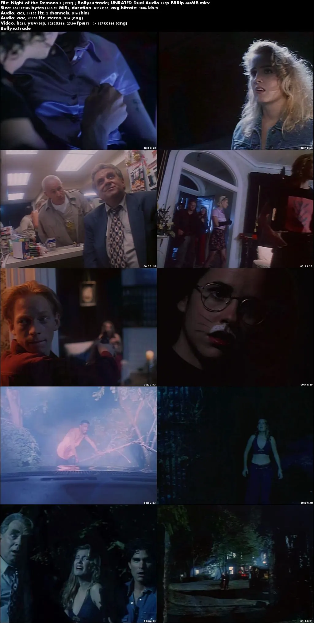 Night of the Demons 3 1997 BRRip 600MB UNRATED Hindi Dual Audio 720p Download Night of the Demons 3 1997 BRRip 600MB UNRATED Hindi Dual Audio 720p Download