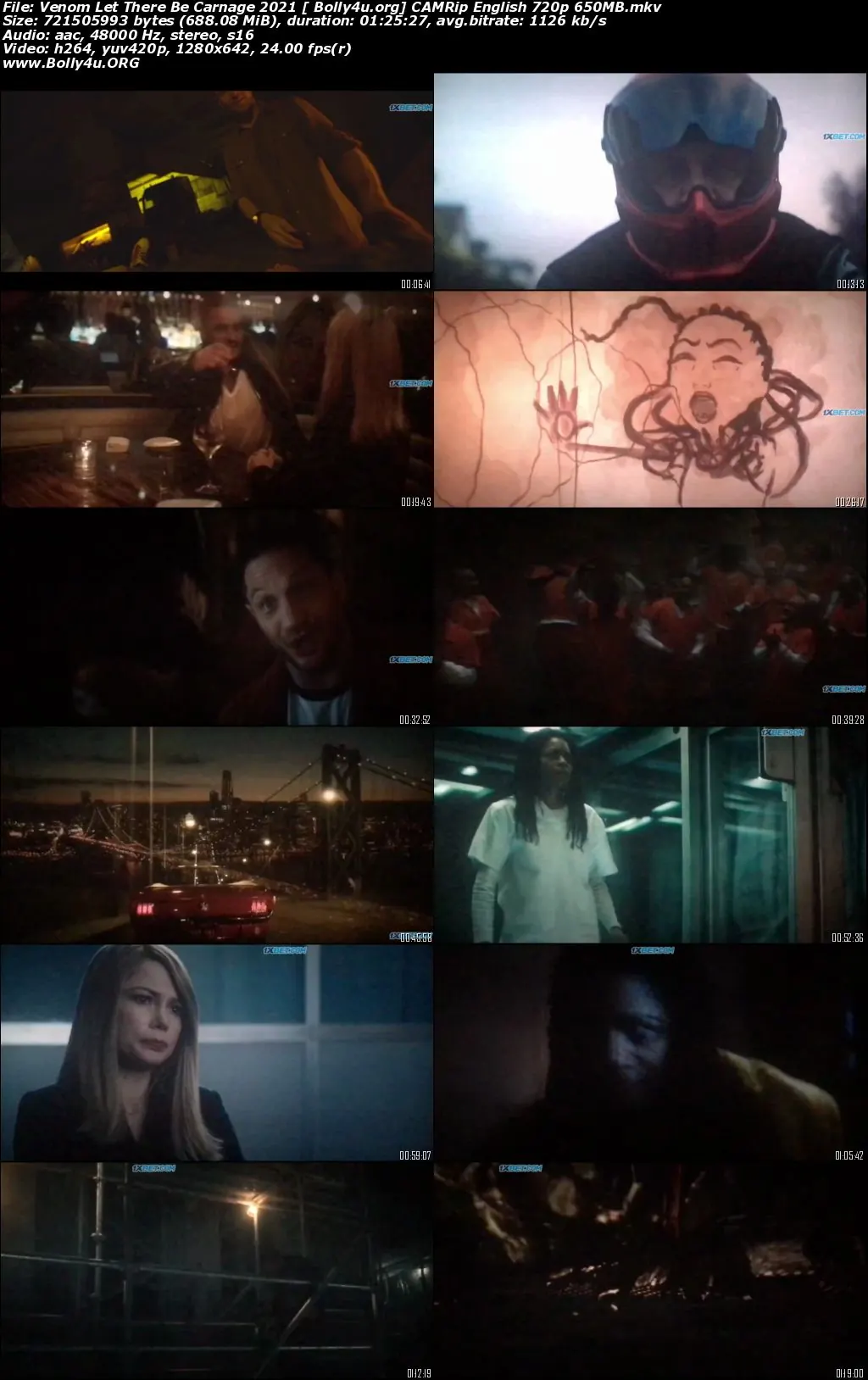 Venom Let There Be Carnage 2021 CAMRip 300Mb English 480p Download