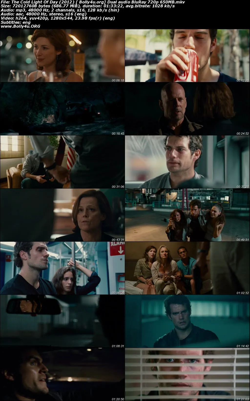 The Cold Light Of Day 2012 BluRay 300Mb Hindi Dual Audio 480p Download
