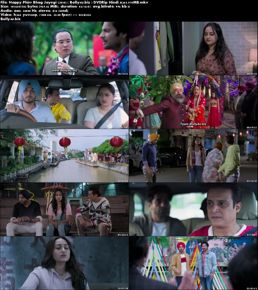 Happy Phirr Bhag Jayegi 2018 HDRip 950Mb Full Hindi Movie Download x264