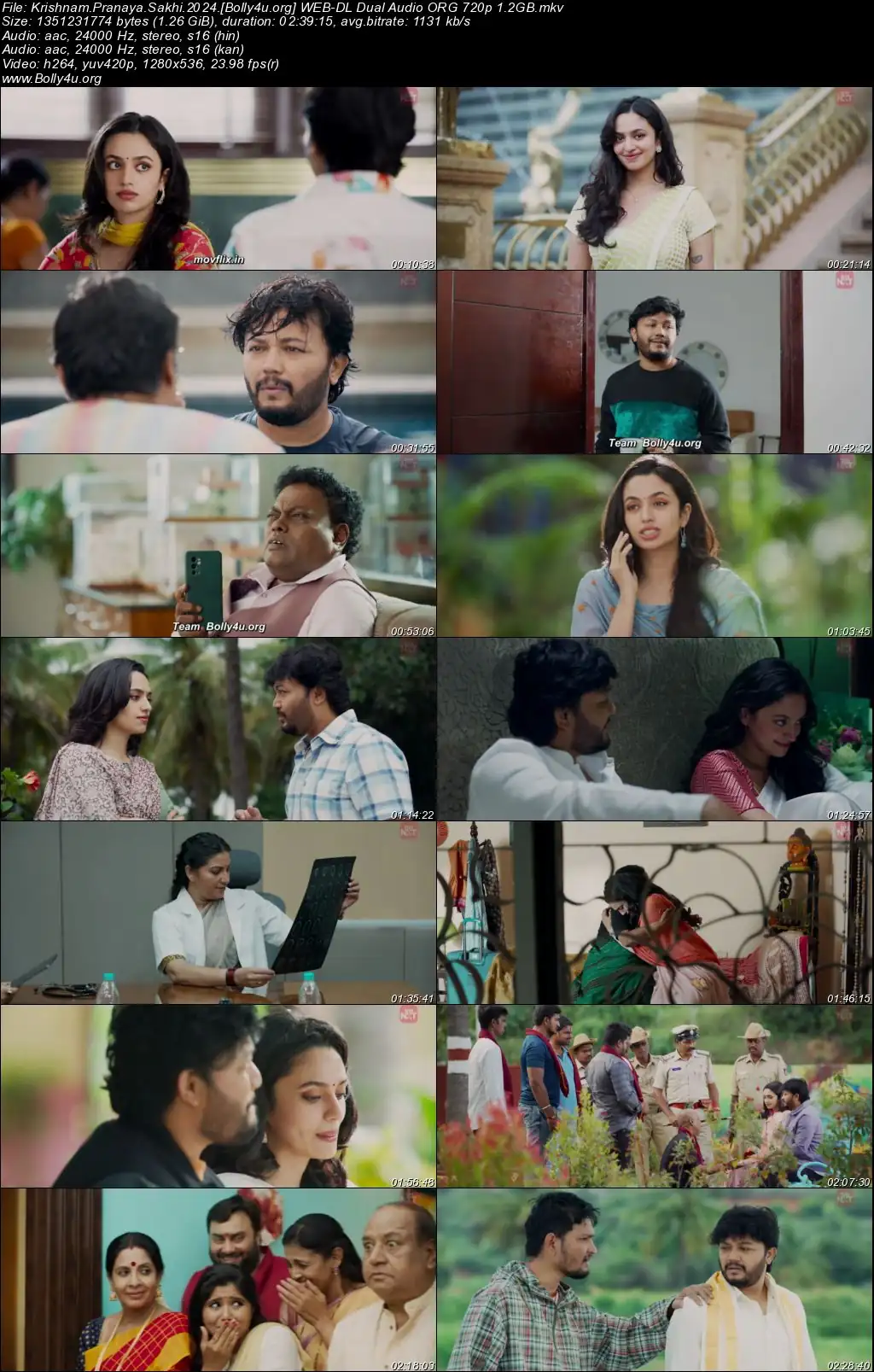 Krishnam Pranaya Sakhi 2024 WEB-DL UNCUT Hindi Dual Audio ORG Full Movie Download 1080p  720p  480p