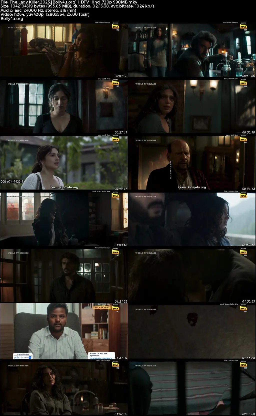 The Lady Killer 2023 HDTV Hindi Full Movie Download 1080p  720p  480p