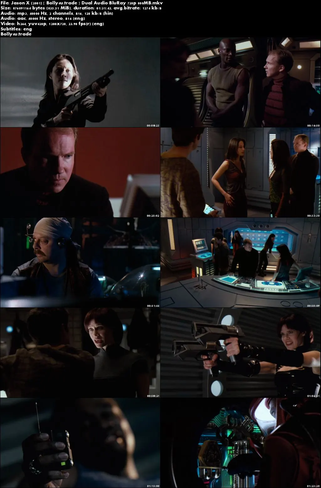 Jason X 2001 BluRay 300MB Full Hindi Dual Audio Movie Download 480p