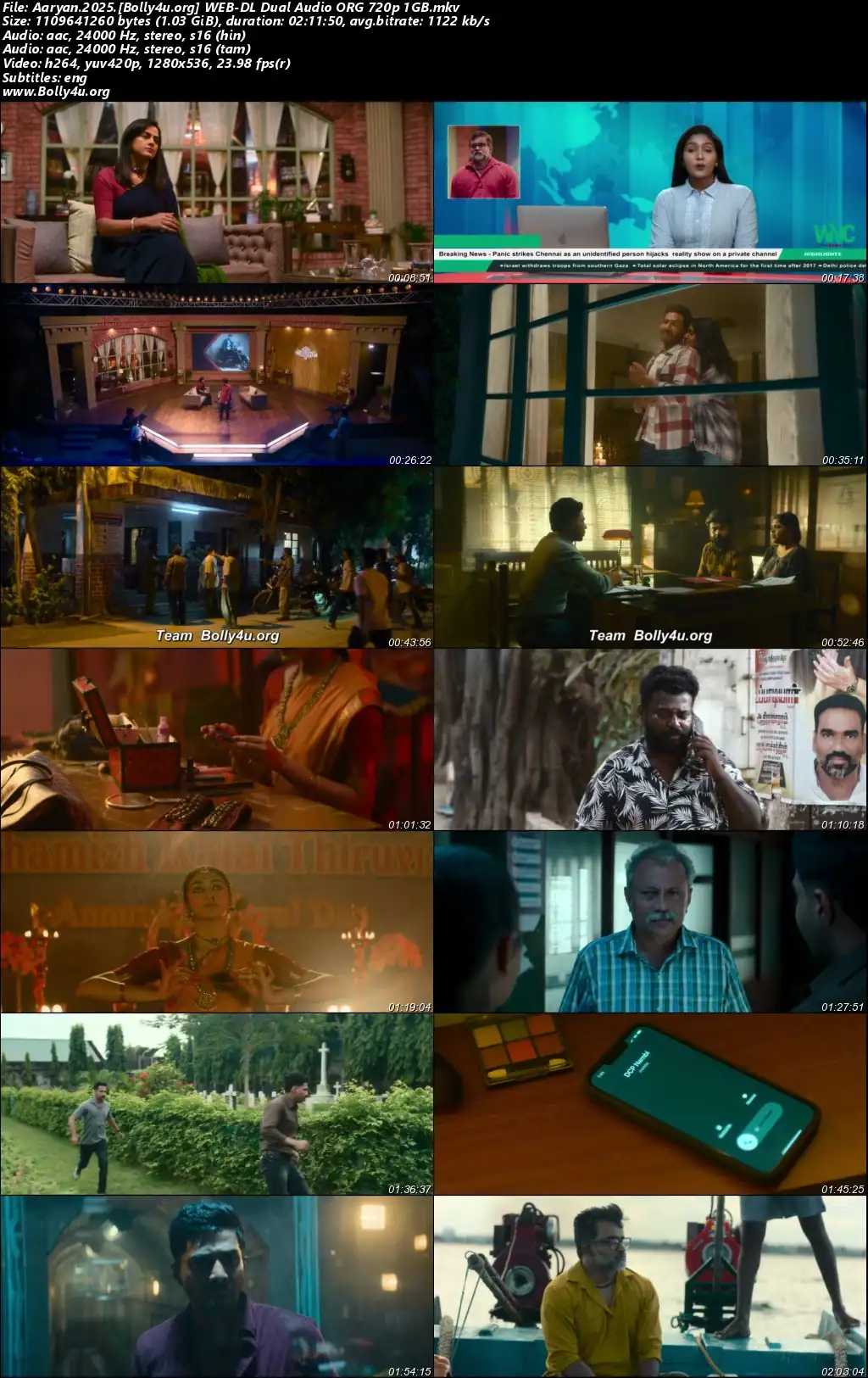 Aaryan 2025 WEB-DL UNCUT Hindi Dual Audio ORG Full Movie Download 1080p  720p  480p