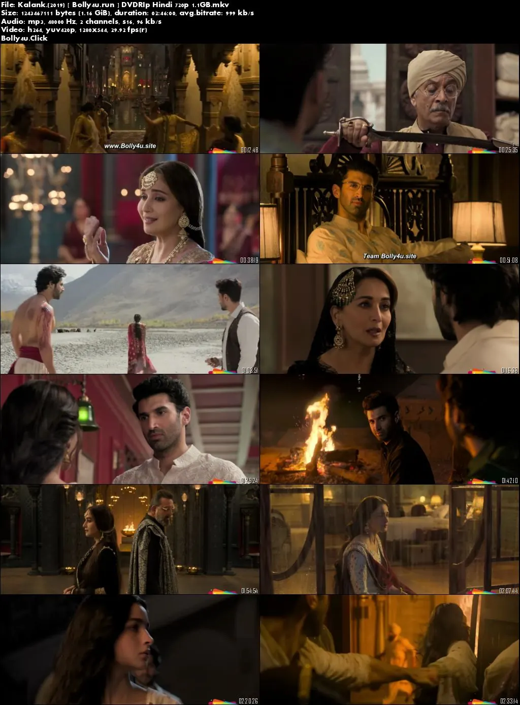 Kalank 2019 DVDRip 1.1GB Full Hindi Movie Download 720p