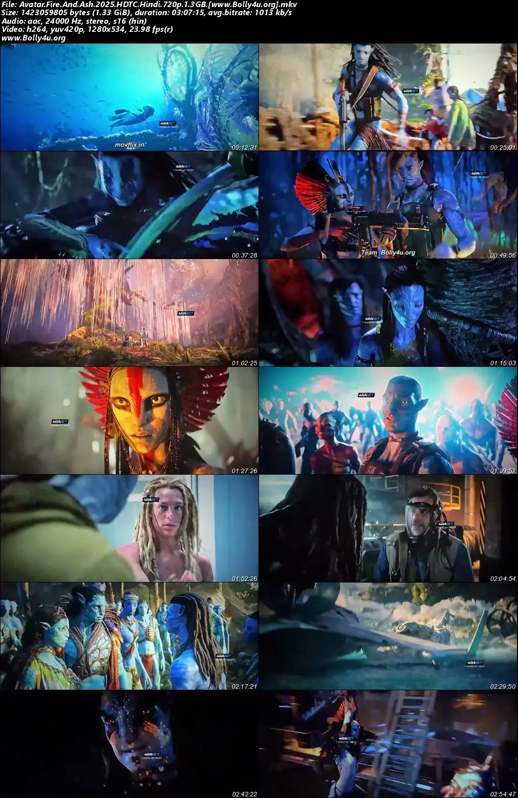 Avatar Fire and Ash 2025 HDTC Hindi Dubbed Full Movie Download 1080p  720p  480p