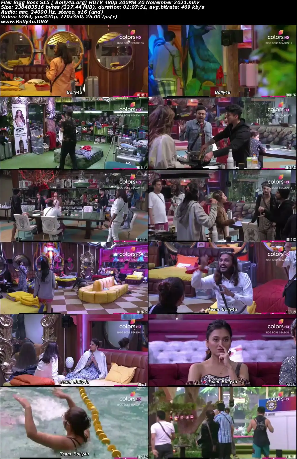 Bigg Boss S15 HDTV 480p 200MB 30 November 2021 Download
