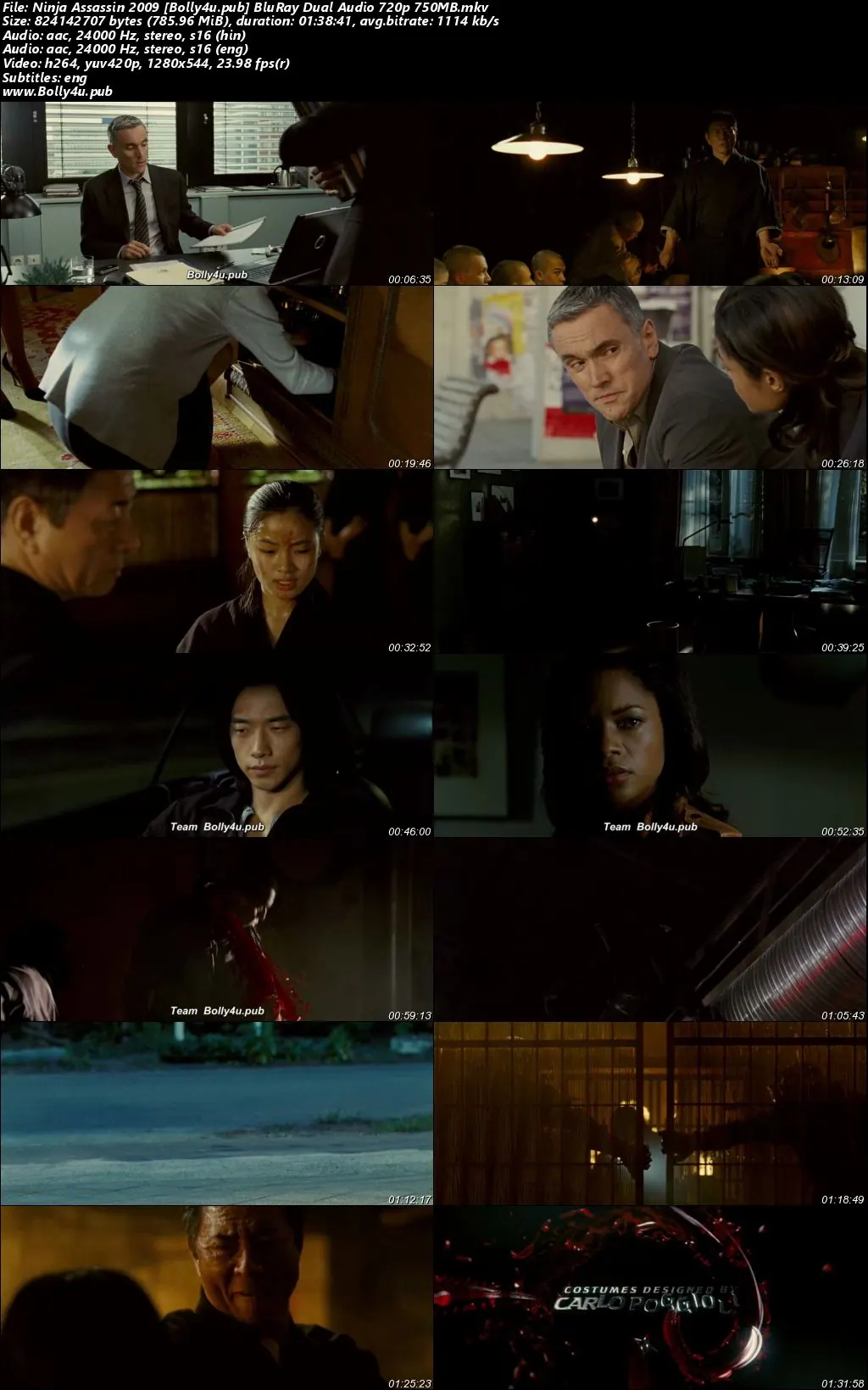 Ninja Assassin 2009 BluRay Hindi Dual Audio ORG Full Movie Download 1080p  720p  480p
