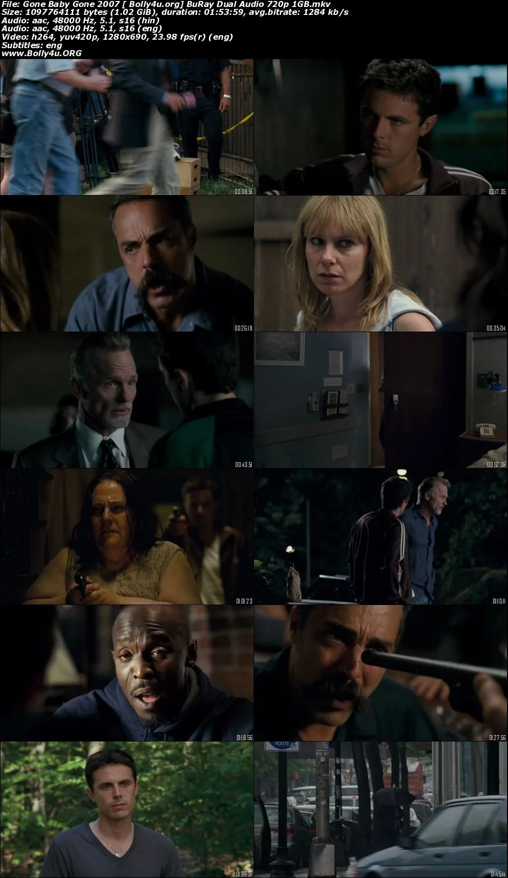 Gone Baby Gone 2007 BluRay 1GB Hindi Dual Audio ORG 720p Download