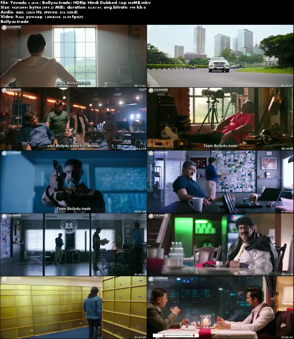 Yevadu 3 2018 HDRip 900Mb Full Hindi Dubbed Movie Download 720p