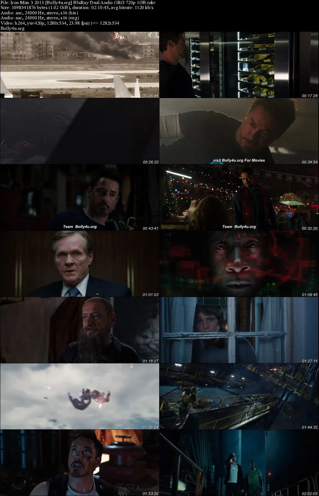 Iron Man 3 2013 BluRay Hindi Dual Audio ORG Full Movie Download 1080p  720p  480p