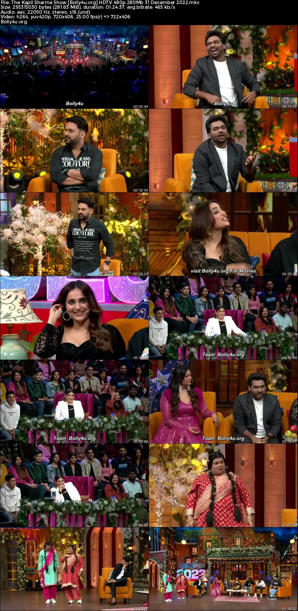 The Kapil Sharma Show HDTV 480p 280Mb 31 December 2022 Download