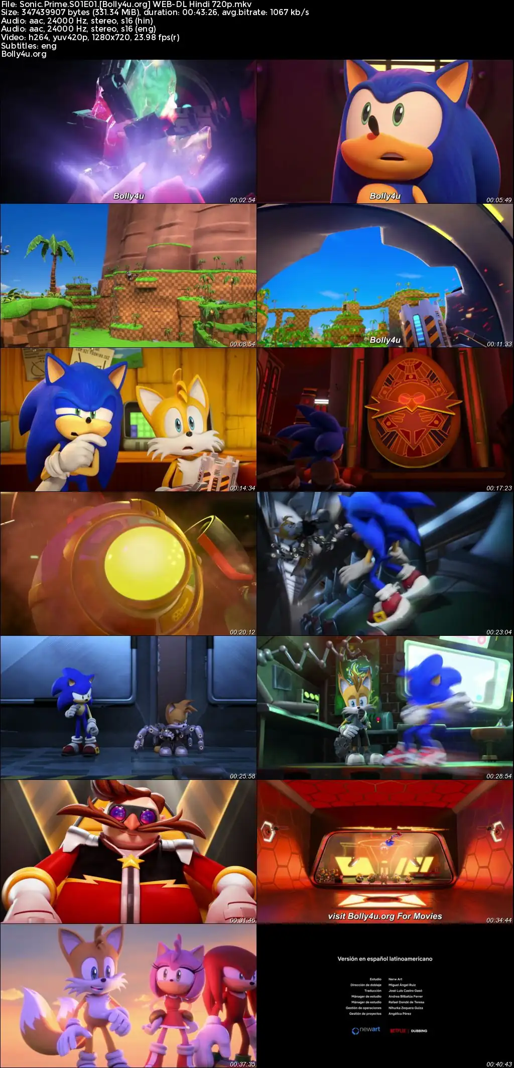 Sonic Prime 2022 WEB-DL Hindi Dual Audio ORG S01 Complete Download 720p  480p