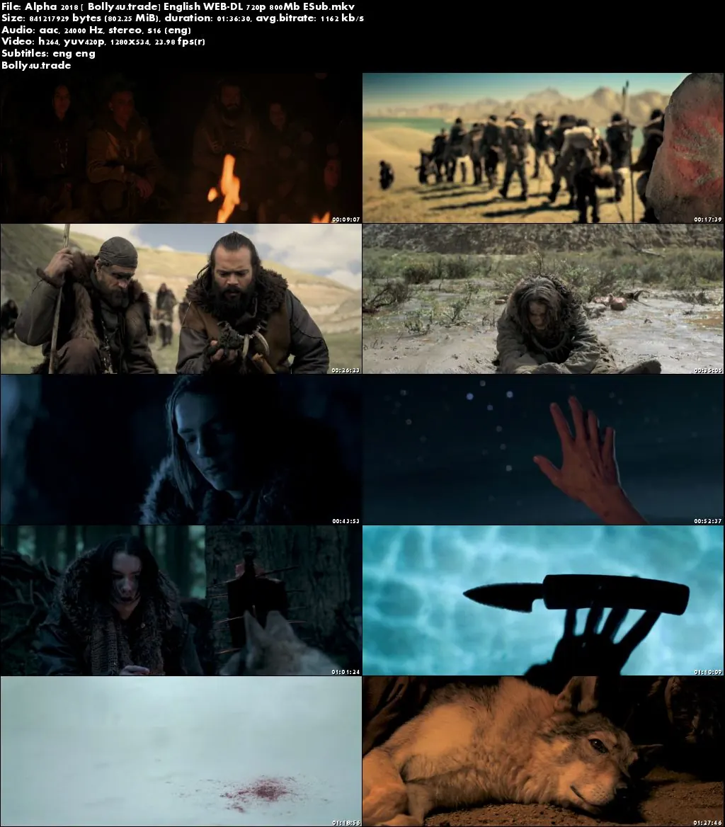 Alpha 2018 WEB-DL 800MB Full English Movie Download 720p ESub
