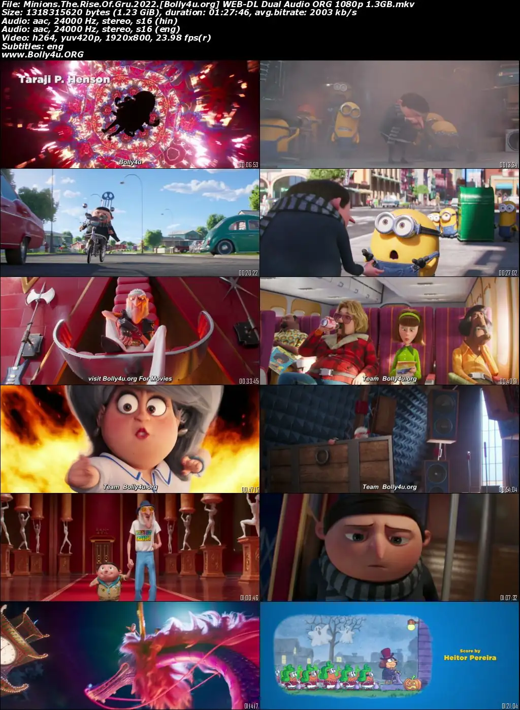 Minions The Rise of Gru 2022 WEB-DL Hindi Dual Audio ORG Full Movie Download 1080p  720p  480p