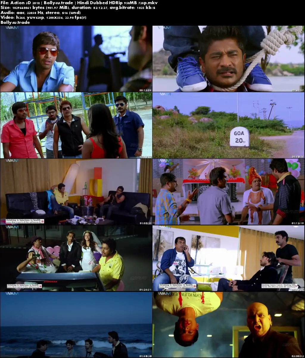 Action 3D 2018 HDRip 950MB Hindi Dubbed 720p Download