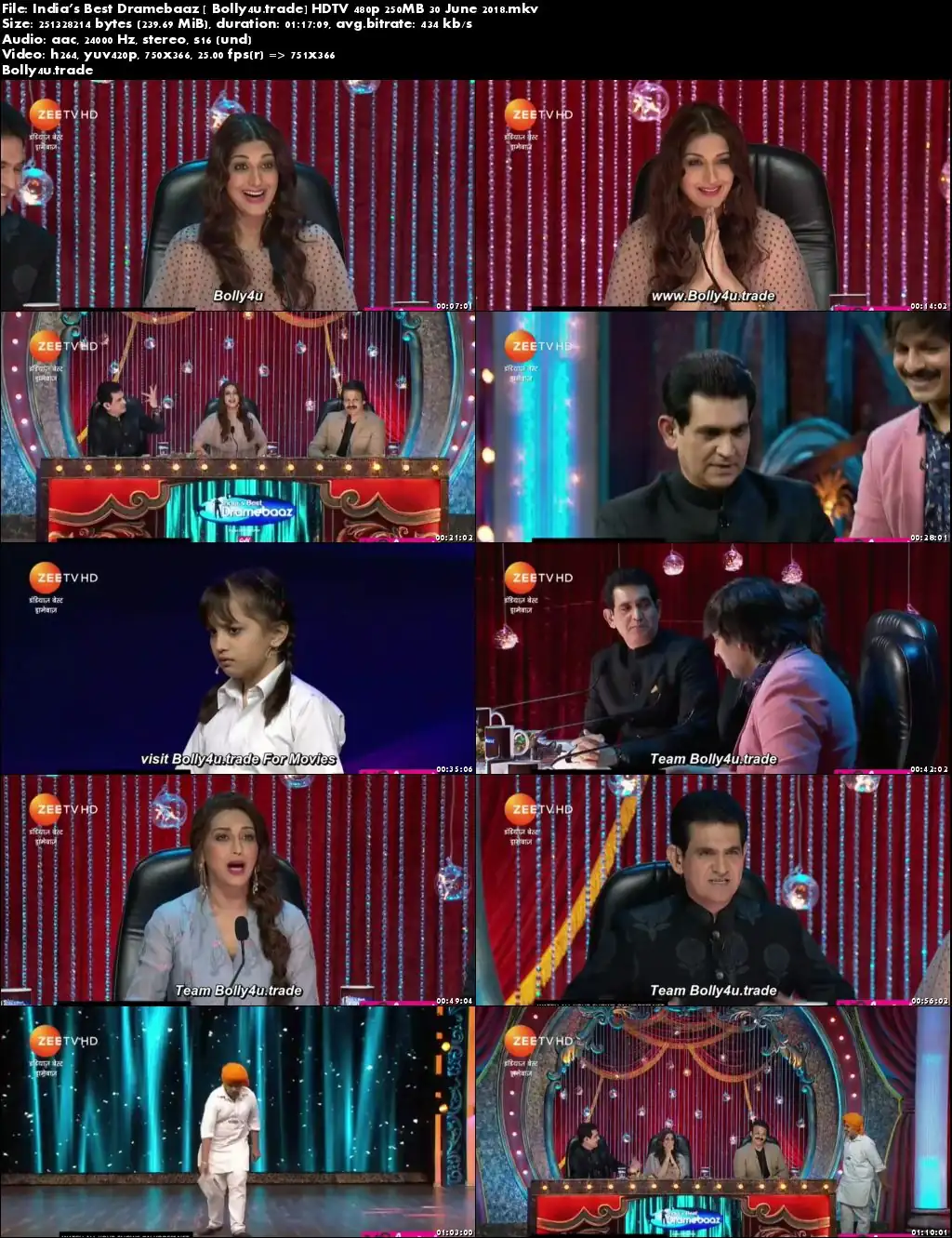 Indias Best Dramebaaz HDTV 480p 250MB 30 June 2018 Download