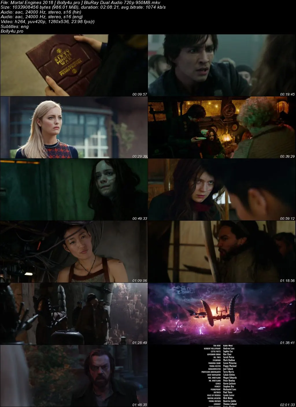 Mortal Engines 2018 BluRay 950MB Hindi Dual Audio 720p Download