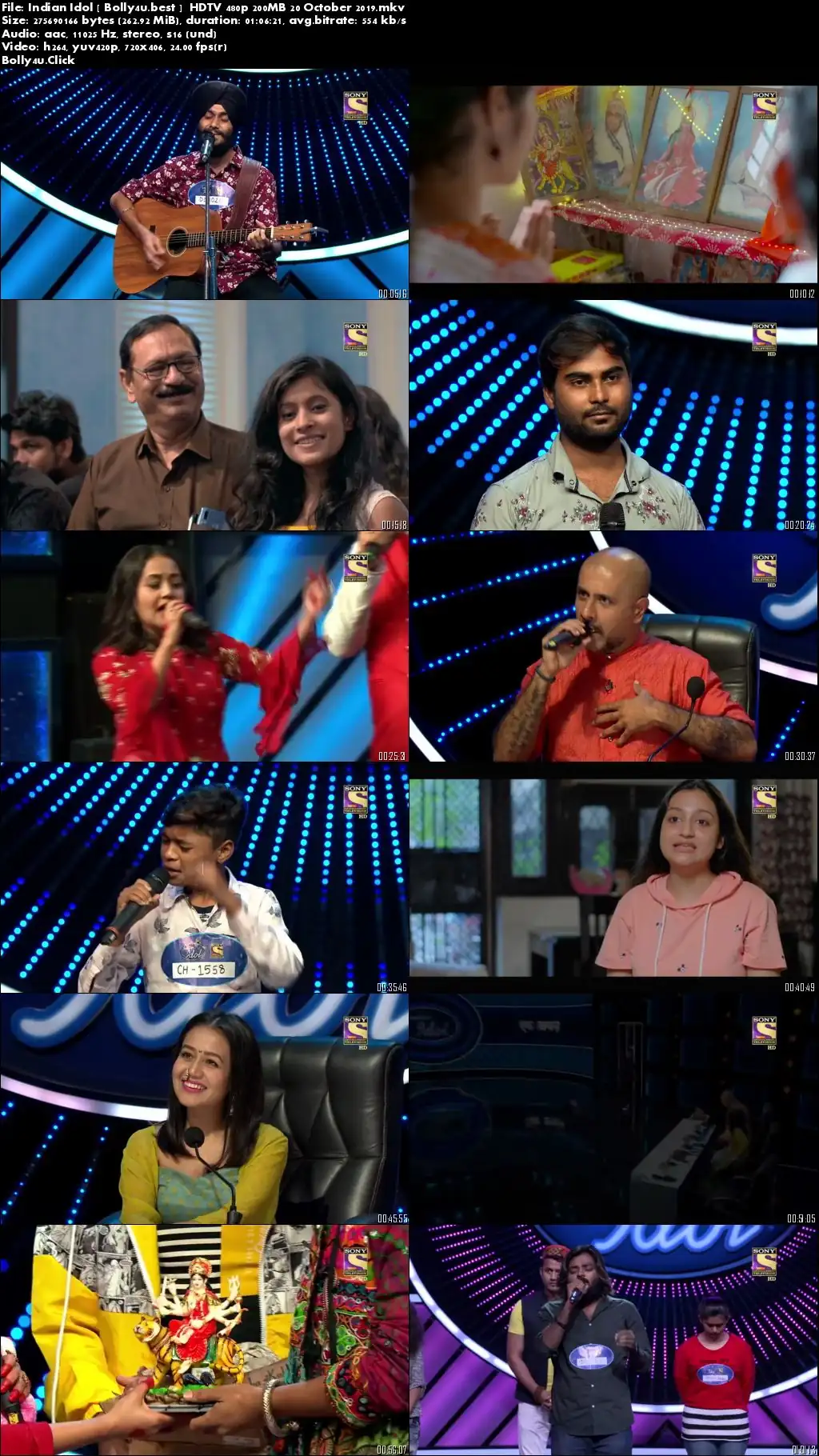 Indian Idol HDTV 480p 200MB 20 October 2019 Download Indian Idol HDTV 480p 200MB 20 October 2019 Download