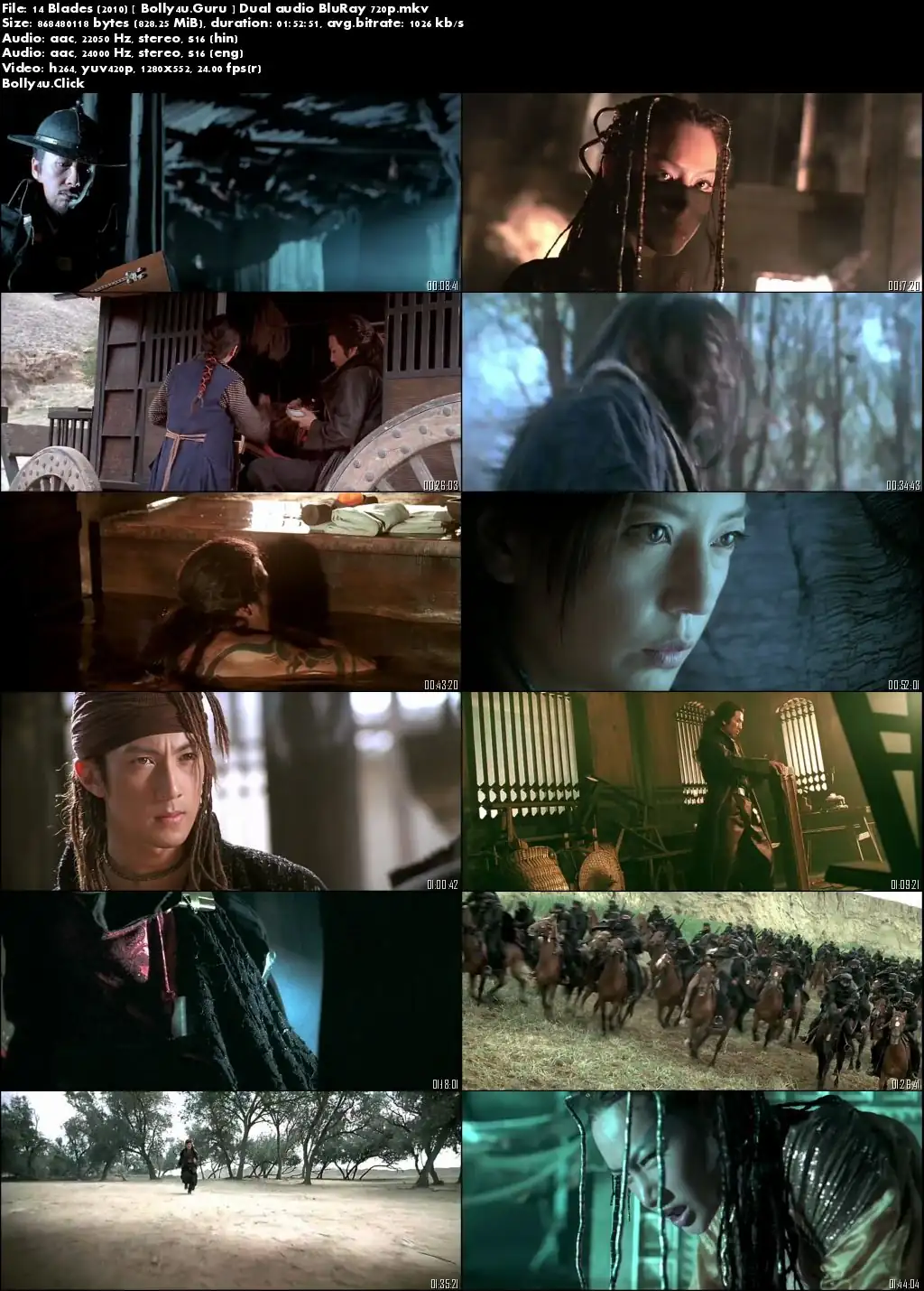 14 Blades 2010 BluRay 300Mb Hindi Dual Audio 480p Download