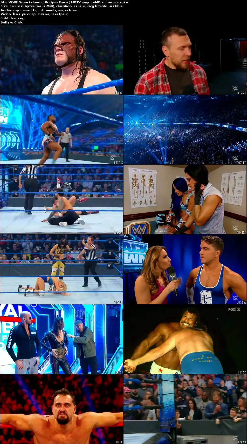 WWE Friday Night Smackdown HDTV 480p 300MB 17 Jan 2020 Download WWE Friday Night Smackdown HDTV 480p 300MB 17 Jan 2020 Download